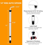 3/8" Auto Siphon Beer Bottle Siphon Pump Wine Siphon Regular Siphoning Kit Transfer Pump for Gallon Jugs, Wine, Beer, Mead, or Kombucha with 5Ft Clear Silicone Hose (2 Pcs)