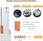 EVEBOT Handheld Food PrintPen Portable Mini Coffee PrintPen Latte Art Macaron Cookie DIY Design PrintPen, Christmas Gifts Bluetooth 4.2-1PCS Brown Color