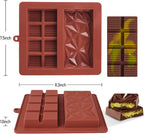 Deep Chocolate Bar Mold Silicone 1 Inch Dubai Pistachio Chocolate Bar Thick Mold for Stuffed Bar, Large Candy Bar Mould for Filling, Red