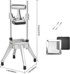 Commercial Vegetable Chopper & French Fry Cutter Stainless Steel,Vegetable Chopper Dicer Stainless Steel,1/4" Blades Sizes,Heavy Duty Cutter for Potatoes Onion Peppers Mushrooms