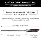 HOSHANHO Honing Rod,10 Inch Professional Kitchen Knife Sharpener Rod, Japanese High Carbon Knife Sharpening Steel with Ergonomic Pakkawood Handle, Ideal for All Chef Knives