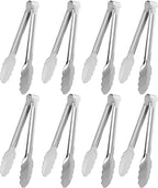 8 Pack Serving Tongs XEVOM Kitchen Tongs,Buffet Tongs, Stainless Steel Food Tong Serving Tong,small tongs (12inch)