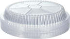 7 Inch Round Aluminum Pans with Lids (60 Pack) Disposable Foil Pan with Clear Dome Top, Aluminum Tin for Roasting Baking Cooking