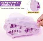2-Pack Silicone Dinosaur Molds with Lids, Purple Dinosaur Silicone Molds for Chocolate, Baking & Crafting, Multi-Purpose Jello Molds for Kids, Candy, Ice Cubes, Crayons