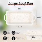 CAKETIME Silicone Bread Loaf Pan, Metal Reinforced Frame Nonstick 10x4.8x2.3 inch Silicone Loaf Pans for Baking Homemade Loaf, Bread, Meatloaf BPA Free 2 Pack