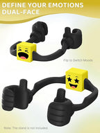 Stocking Stuffers for Teens Boys Girls Men Adults Gifts: Thumbs Up Lazy Phone Stand with Mood Cube Cell Phone Holder for Desk Gifts for Kids Women Teenage Husband Cool Funny Gadgets Christmas Ideas