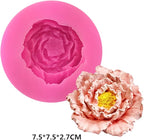 6 Pack Flower Mold: Peony, Rose, Sunflower Resin Casting Molds for Candle Making, Home Decor, 3D Animal Silicone Molds