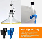3/8" Auto Siphon 2 Pcs Racking Canes Beer Bottle Siphon Pump Hand Pump Siphon for Gallon Jugs, Wine, Beer, Mead, or Kombucha with 5Ft Food Grade Silicone Hose Fermentation Kit Wine Making Supplies
