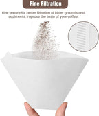 200 Count Cone Coffee Filters #4, White 04 Coffee Filters 8-12 Cup, Disposable Natural Paper Filters, No.4 Cone Filters For Ninja, Pour Over and Drip Coffee Maker