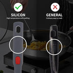 Flexible Silicone Spatula Set For Nonstick Cookware Rubber Silicone Bpa-Free Heat Resistant Heavy Duty Kitchen Turner Large,Slotted Flipper And Small Spatulas For Egg Fish Pancake Cookie (Grey)