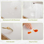 23 x 47 Inch Clear Table Cover Protector, Clear Table Protector for Dining Room Table, 1.5mm Plastic Table Cover, Waterproof Table Pad for Kitchen, Office