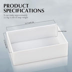 Nicole Rectangle Silicone Soap Mold Silicone Liner for 9 Bar Mold with Wood Box and Wooden Cover