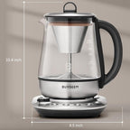 BUYDEEM K176 Tea Maker, Multifunctional Stainless Steel Electric Kettle for Tea and Coffee Brewing, Auto Keep Warm, 5 Flavor Controls, 1.5L