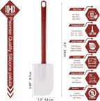 6 Pcs Commerical Rubber Spatula, 9.5-Inch Silicone Rubber Spatula Set High Heat Resistant, Commercial Grade Spatulas, Silicone Jam Scrapers for Baking, Nonstick & BPA-Free