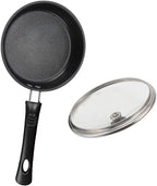 Mini Nonstick Omelet Pan with Lid, 6.3 Inch Single Serve Frying Pan Skillet, Dishwasher Safe, Multipurpose Pan Designed for Eggs, Omelets, Pancakes, Dishwasher Safe