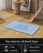 Pet Feeding Mat-Absorbent Dog Mat for Food and Water Bowl-No Stains Quick Dry Water Dispenser Mat-Dog Accessories Pet Supplies-Bowl for Messy Drinkers（Words,16"x24"