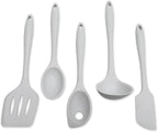 Chef Craft - Premium Silicone Kitchen Tools and Utensils Set, Non-Scratch, Withstands Temperatures up to 450°F, BPA-Free, 5 Piece Cooking Utensils Set, Gray