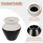 HARFINGTON Ceramic Chasen Stand 65mm Matcha Whisk Holder, Traditional Matcha Tea Chasen Holder, Black Gray