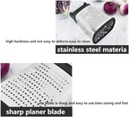 Stainless Steel 4 Sides Grater Slicer with Handle, Multifunctional Cutter Planing for Ginger, Garlic, Cucumbers, Carrots, Cheese, Potato, Ergonomic Design Kitchen Gadgets Accessories（Black）