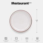 Stoneware Narrow Rim Brown Speckle, Plate 6.5", Case of 36