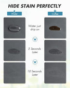 AMOAMI Coffee Mat - Hide Stain Rubber Backed Absorbent Dish Drying Mat for Kitchen Counter - Fits Under Coffee Maker or Machine