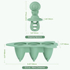 Haakaa Astronaut Ice Pop Mould Set – Mini Silicone Breastmilk Popsicle Molds with Sticks, Anti-Choking Design, Ideal for Baby Teething Relief, Frozen Breastmilk Treat Maker for Infant
