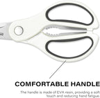 Kitchen Scissors with Magnetic Holder Heavy Duty Magnetic Scissors for Fridge, Kitchen Shears Magnet Sheath Set for Food Meat Pizza Herb Vegetables, White
