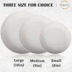Wrova Wheat Straw Plates - 9 Inch Unbreakable Dinner Plates Set of 8 - Dishwasher & Microwave Safe Plastic Plates Reusable for Kitchen and Camping (white)
