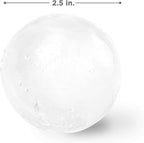 ZOKU Set of 2 Silicone Ice Sphere Molds, Stackable 2.5-Inch Ice Ball Makers, Keep Drinks Colder Longer with Less Dilution, Leak-free, Easy-Release, Black
