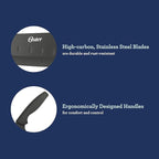 Oster Slicecraft 14 Piece High Carbon Stainless Steel Knife Block Cutlery Set - Black- Cuchillos Para Cocina