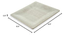 Carlisle FoodService Products Grove Reusable Plastic Plate Square Plate with Rim for Home and Restaurant, Melamine, 8.5 Inches, Buff, (Pack of 12)