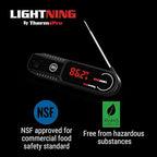ThermoPro Lightning 1-Second Instant Read Meat Thermometer, Kitchen Food Thermometer with Auto Wake/Sleep/180° Rotating Display, Waterproof Cooking Thermometer for Oil Deep Fry Smoker BBQ Grill