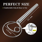 TEEVEA Danish Dough Whisk Stainless Steel Hook Dutch Bread Mixer for Sourdough Baking Tools