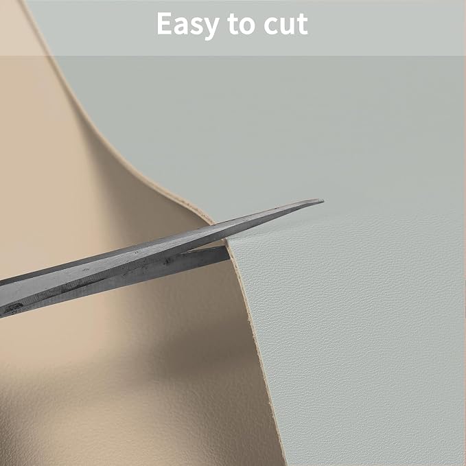 Leather Table Cover,1.8mm Thick,30x60 Inch Desk Cover,Large Desk Mat,Table Protector,Table Cover Protector,Craft Mats to Protect Table(Light Brown+Gray,30x60)