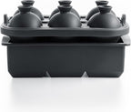 Glacio Ice Cube Molds – Large Silicone Ice & Sphere Mold Combo with Built-In Easy-Fill Funnel 2-Inch Round & Square Whiskey Ice Molds for Cocktails & Bourbon