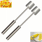 Latest Corn Peeler | Long-Handle Stainless Steel Kernel Remover | Fast, Labor-Saving & Safe | Easy-Clean Tool for Home, Restaurants & BBQs (CK-C(2Pcs))