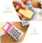 PRETYZOOM 24pcs Mini Cheese Grater Stainless Steel Grater Garlic Slicer Handheld Fruit Vegetable Cutter Easy Clean