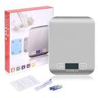 Digital Shipping Scale,Stainless Steel Panel, Accurate 10kg/1g Portable Postal Scale for Packages, Small Business,Kitchen, Food, Handmade, Liquids, and Boutique (Silver)