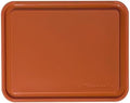 KitchenAid Classic Plastic Cutting Board with Perimeter Trench and Non Slip Edges, Dishwasher Safe, 8 x 10 inch, Scorched Orange