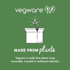 Vegware Compostable 32oz Molded Fiber To Go Containers, 2 Compartment, Case of 600, Nourish, No-Added PFAS, Reuseable, Bagasse, Meal Prep Food Storage, Hot or Cold, Choice of Size 5 Lids & bases