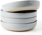 famiware Milkyway 33 oz Bowl Set, Pasta Bowls Set of 4, Salad Bowls Perfect for Your Friend for Housewarming, Thanksgiving, Christmas, Light Gray