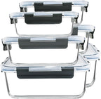 M MCIRCO 74.7oz(9.2 cup), 40.9oz(5 cup)& 19.3oz(2.4 cup) Extra Large Glass Food Storage Containers Set with Lids, 6 Pack Airtight Glass Storage Container for Microwave,Oven,Freezer Dishwasher