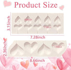 2 Pcs Heart Fondant Molds, Heart Shaped Lollipop Kitchen Baking Silicone Molds for Valentine's Day Cake Decorating, Candy Chocolate, Cookies, Marzipan, Clay, Epoxy, Butter, jelly