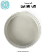 Martha Stewart Gallen 8 Inch Round Nonstick Carbon Steel Cake/Bake Pan - Cool Grey