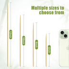 200PCS 10 inch Bamboo Skewers for BBQ,Appetizer,Fruit,Cocktail,Kabob,Chocolate Fountain,Grilling,Kitchen, Crafting and Party. More Size Choices 6"/8"/10"/12"/36"