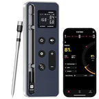 Smart Bluetooth Wireless Meat Thermometer – Wireless Smart Digital Meat Thermometer for Grilling, BBQ, Oven, Smoker, Air Fryer, and Kitchen – Great for Steak, Chicken, Turkey-Black