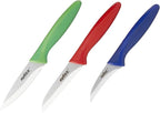 Zyliss 3 Piece Peeling & Paring Knife Set with Covers - Kitchen Knives for Fruits & More - Ideal for Kitchen Collections - Blue, Green, & Red