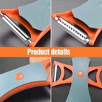2 In 1 Fruit Peeler,Peeling and shredding Vegetables Potato Vegetable Peeler Carbon Steel Blade,Multi Function Stainless Steel Vegetable Peeler with Straight and Serrated Blades (2PCS-A)