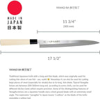 JapanBargain 1560, Extra Long Sushi Sashimi Knife Japaneses High Carbon Stainless Steel Sushi Chef Yanagiba Knife, Made in Japan, 11.75 inch Long