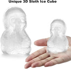 Nax Caki 3D Sloth Ice Cube Mold Fun Shapes, Cute Sloth Gifts for Women, Large Craft Ice Mold, Big Sloth Ice Cube Trays for Whiskey Cocktails Bourbon